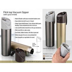 Vacuum Flask With Flick Open Top (600 Ml)