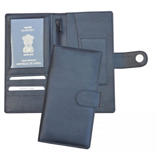 Passport & Cheque Book Holder - Genuine Leather