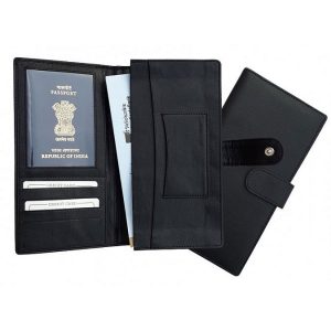 Passport & Cheque Book Holder - Genuine Leather