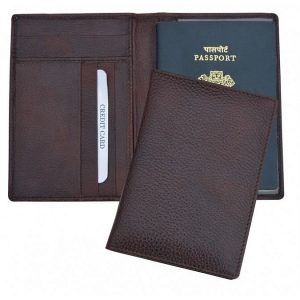 Passport Cover With Cards Insertion - Genuine Leather