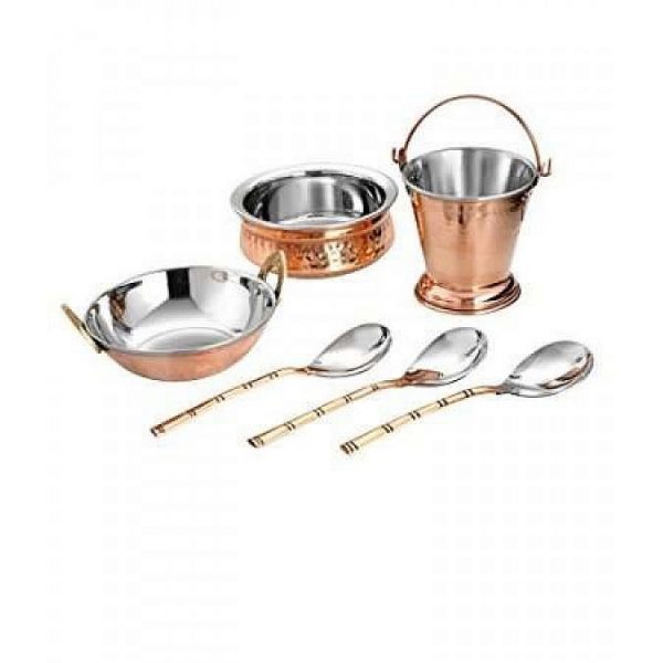 Copper Serving Set Of 5 Pcs