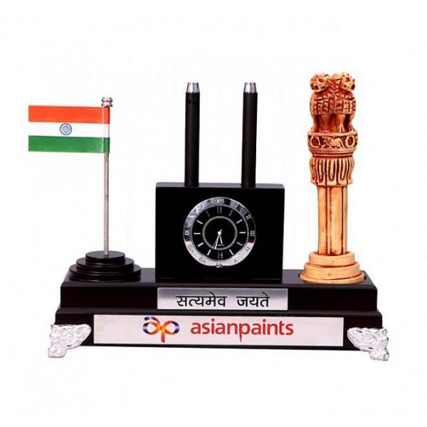 Penstantd With National Flag & Ashoka Pilar Watch & 2 Ballpens