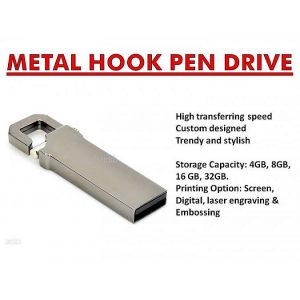 Metal Hook Pen Drive ( 4Gb, 8Gb, 16Gb)