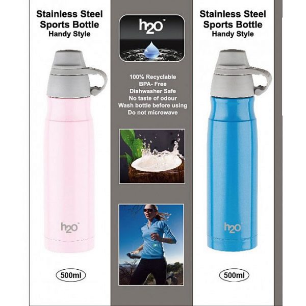 Double Wall Stainless Steel Sports Bottle Handy Style (500 Ml)