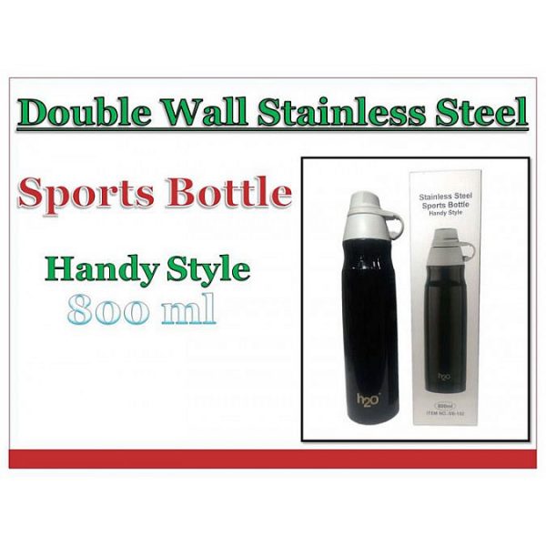 Double Wall Stainless Steel Sports Bottle Handy Style (800 Ml)