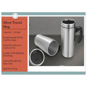 Silver Travel Mug (Steel)