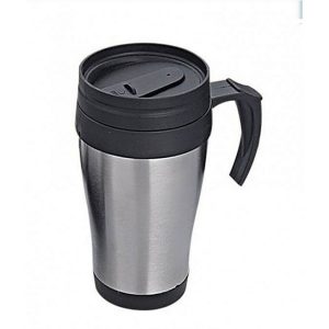 Silver & Black Travel Mug (450 Ml)