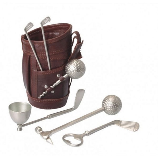 Leather Golf Bar Set