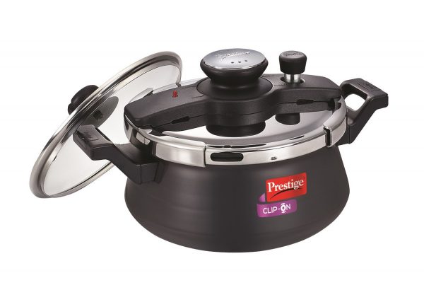 Clip-On Hard Anodised Pressure Cooker Handi- 5 Litre